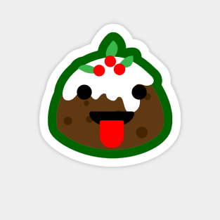 tongue christmas pudding Sticker